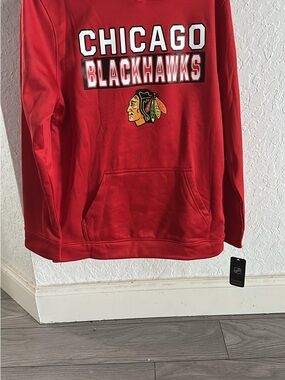 NHL Red Official Licensed Hoodie with NHL Neck Tag
